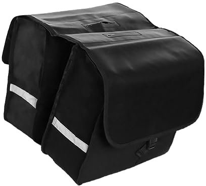 KICHOUSE Doppelte wasserdichte Fahrradtasche mit Großen Fächern Reflektierende Streifen Erweiterbare Satteltasche für Gepäckträger für Mountainbikes und Pendler Upgrade
