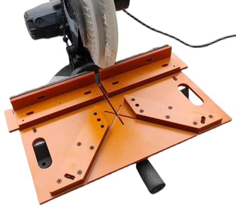 Guide de Coupe pour Scie à Onglet - Guide De Coupe Pour Scie Sur Table À 45 Degrés | Accessoire Robustes Et Précision Pour Bois Aluminium PVC Et Plâtre