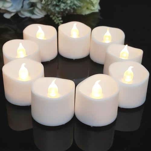 12 led teelichter mit Timer, 6 Stunden an und 18 Stunden aus，Langlebige 400 + Stunden, 3.6 x 3.4 cm elektrische flackernde batteriebetriebene Kerzen, warme weiße für Hochzeit, Party Dekoration