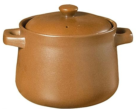 Olla de cerámica para guiso - Olla de barro versátil con tapa Calentamiento uniforme para cocción lenta, ollas calientes, sopas, 8L