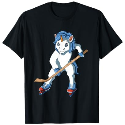 Divertido Unicornio de Hockey Camiseta