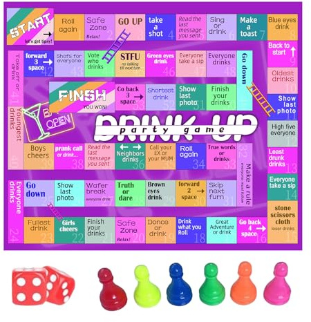 Weqizuerqi Trinkspiele für Abendveranstaltungen – Trinkwürfel für Familien, Herausforderungen, für Geburtstag, Halloween, , Outdoor, Hochzeit, Party, Weihnachten, Abend für Verliebte