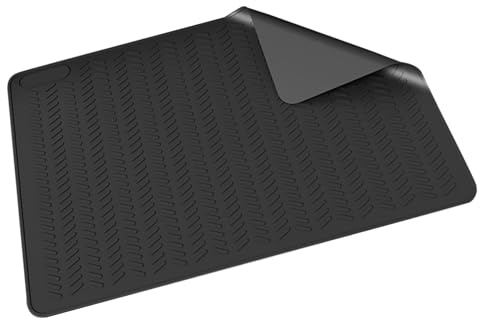 Cenifin Couvercles de plaque de cuisson en silicone pour cuisinières électriques Tapis résistant à la chaleur et aux rayures pour l'organisation de la cuisine Égouttoir Outil de cuisine multifonction