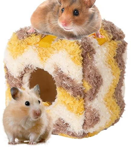 Camas de Animales Pequeños Envolvente Suave y Tierno | Cama Encerrada Suave Para Animales Pequeños Hurón Ratones Pájaros Erizo Ardilla Casa Sala De Estar Interior Exterior Jaula