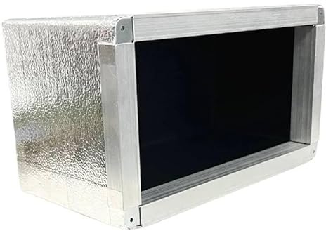 Plenum pour buse isolée en polyuréthane expansé revêtu d'aluminium pour climatisation canalisée pour grille d'alimentation 300x150 mm idéal pour Vmc et canalisation