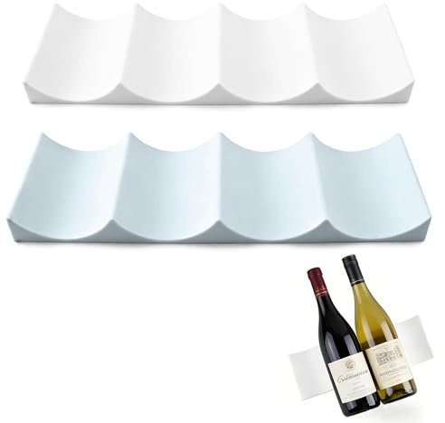 2 Pcs Stackable Refrigerator Bottle Holder, Wine Bottle Display Mat