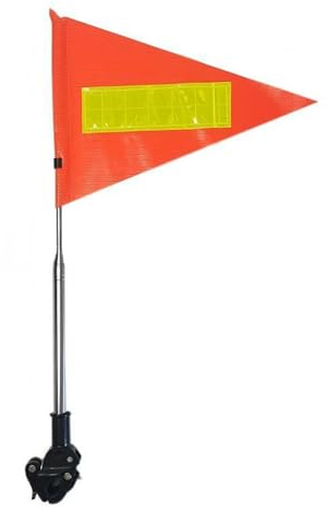 Bike Flag with Telescoping Pole for Safety 5.4ft for Bicycles Golf Carts ATV Trailers Wheelchairs Mobility Scooters