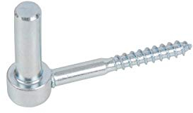 Alberts 306748 Kloben zum Einschrauben | J-Haken, mit angeschnittenem Gewinde | galvanisch blau verzinkt | Dornmaß Ø14 mm | Länge 105 mm