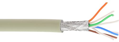 InLine 21806 Cavo LAN Cat.6A, 10 Giga, S/FTP, PIMF, 4 x 2XAWG 26/7, Flessibile, CU 100% Rame, 500 MHz, Guaina Halogenfree, Nero