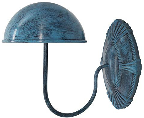 Owlgift Decorative Metal Vintage Style Wall Mounted Entryway Hat/Cap/Wig Hanger Display Rack, Turquoise