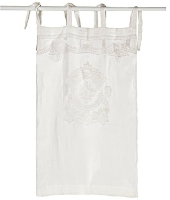 Loberon Mesnay Brise-bise - Style Maison de Campagne Romantique - Très Belle Broderie ornementale, Blanc