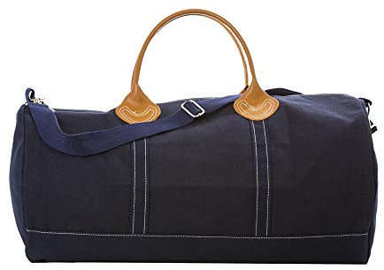 Tag&Crew Seesack, rund, robust, aus schwerem Canvas, 26 x 54 x 26 cm, Marineblau
