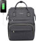 LOVEVOOK Sac a Dos PC Portable 15,6 Pouces Femme, Imperméable Sac à Dos, élégant Sac à Dos pour Ordinateur avec Port de Chargement USB, pour Collège Affaires Gris