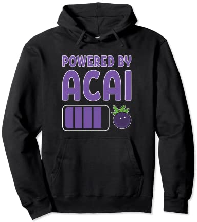 Powered By Acai Foodie Superfood Berry Bowl Vegan Berries Pullover Hoodie