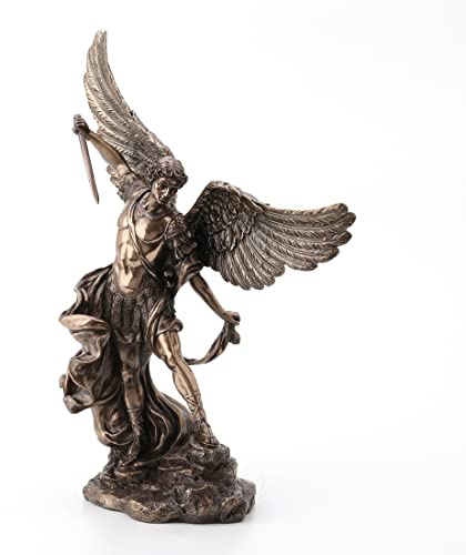 Veronese Design 38,1 cm Erzengel Heiliger Michael, Kunstharz, gegossenes Bronze-Finish
