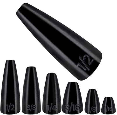 Reaction Tackle Lead Worm Weight 1/8 oz Black (25-Pack)