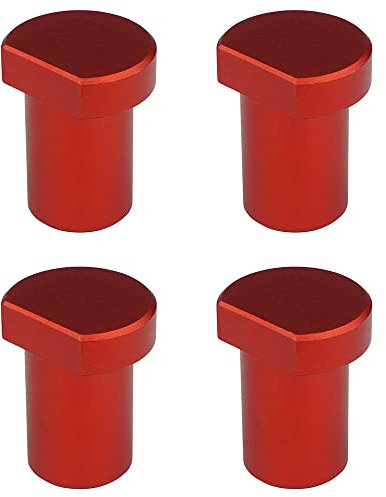 4 Pack Aluminum Alloy Bench Dogs Woodworking Workbench Clamp for 20mm Dog Hole (Red)