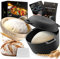 STEINZEITWERK par Excellence Steinzeitwerk Gusseisentopf zum Backen von Brot, inklusive Gärkorb, Teigschaber, All-in-One-Set als Brotbacktopf und ideale Brotbackform mit Deckel, Brotbackzubehör