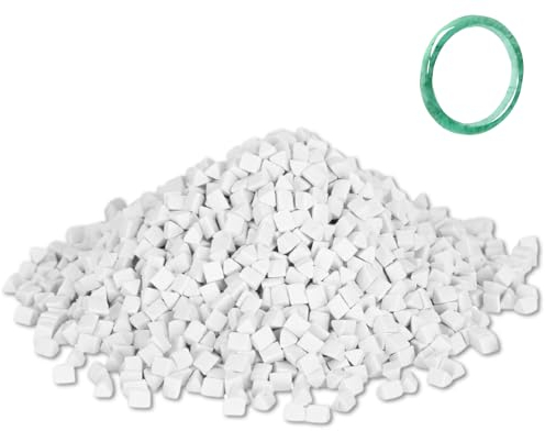 HERCHR Rock Tumbling Ceramic Filler,500g Tumbling Ball Rock Polishing Media,Tumbling Ceramic Filler Media,4mm Tumbling Ceramic Filler Media,Ceramic Triangle Abrasive for Use in Vibrating Tumbler