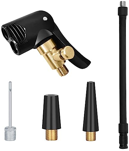 LbsAMP Reifenfüller Schlauch Set mit Amerikanisches Französisches Standard-Reifenventil und 3 Aufblasbarer Adapter Autoventil Adapter für Auto Fahrrad Motorrad Luftballons Schwimmringe Fußball