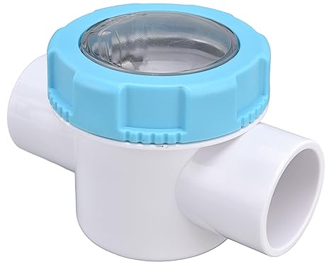 Fdit Rückschlagventil-Verhinderer, Poolfilter-Rohrleitungen, PVC, 2-Wege-Steuerventil-Anschlussstück für 50 Mm Pool-Filterventile