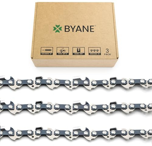 BYANE 3er-Pack Sägekette 40 cm (16 Zoll) 3/8LP 1,3 mm (.050) 56TG | Mit Dolmar, Einhell, Husqvarna, Makita DCS3000, Makita DCS330S, Oregon CS1200, Oregon CS1400 uvm