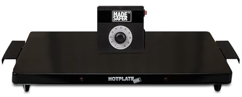 Hotplate Made Safer - Hot Plate & Analogue Temperature Controller Adapter, Electric Hot Plates for Warming, Food Warmer Buffet Server, Enamel-Coated Hot Plates for Warming Electric, Medium, 53x31 cm