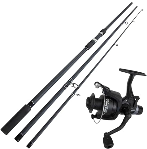 Karpfenangeln Einsteiger Set: Helius Runner III + Karpfenrute Black Phantom II - Karpfenset (1 Combo)