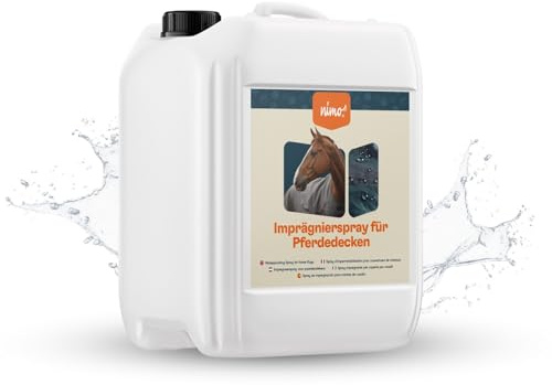 nimo® Imprägnierspray für Pferdedecken | Spray-On Imprägnierung | Imprägnierung, Versiegelung gegen Nässe und Schmutz | Atmungsaktiv | Regenschutz für Pferdedecken