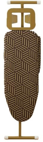 LMXRYPD ASSE da Stiro con Otto Livelli di Altezza Regolabile, ASSE da Stiro Salvaspazio con Cuscino per Maniche Mobile, Tavola da Stiro Full Size, Pieghevole per la Casa(Brown,139.5cm/54.9in)