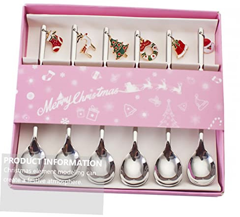 PAMINGONO 6stücke Teiliges Edelstahl Kaffeelöffel Polierte Rührlöffel Und Portionierlöffel Komfortabel Vielseitig Für Kaffee Tee Dessert Weihnachtsgeschenk Für Familie Und Freunde