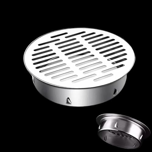 Cover 304 Stainless Steel Drain Filters, Removable Anti-Clogging Round Flat Grate Cover for Balconies, Sinks, and Gardens