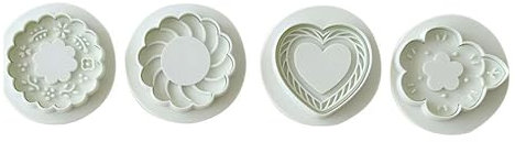 Set di stampi per biscotti 3D a forma di fiore, per la cottura di biscotti in plastica, stampi per biscotti, sandwich, biscotti, marmellata, biscotti, pasticceria per bambini