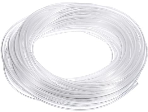 QUARKZMAN Tubo Flexible de PVC, 0.8mm de ID x 1.5mm de OD - 4 Metros de Largo Tubos de Agua de Vinilo Transparente, Tubería de Agua Plástico Ligero y Flexible para Tanque y Acuario