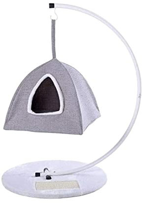 BOGAZY Katzen Kratzbaum Kratzbaum-Turm, Multifunktionaler Korbtyp, Katzen-Klettergerüst, Hängemattennest, Lochdesign, Spanplatte Mit Hoher Dichte Katzenbaum Kletterturm