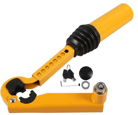 PRETYZOOM Blocco Leva Cambio Regolabile in Acciaio, Dispositivo Antifurto Auto Per Blocco Freno a Mano Compatibile Camion, Furgoni e Suv, Sicurezza Veicoli, Installazione Senza Attrezzi