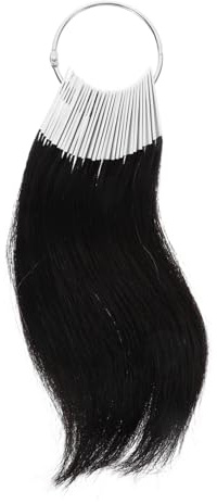 Warmhm Nuancier de Couleurs Cheveux Humains 30 Mèches 3 Degrés Teinture Réutilisable Formation Coiffure Anneaux Pvc pour Salon Professionnel