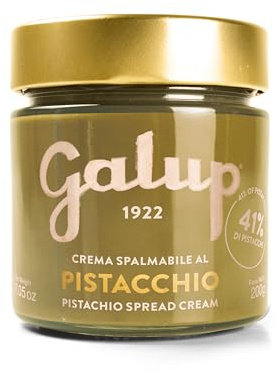 Galup Crema Spalmabile al Pistacchio 200g - con 41% Pistacchi Siciliani - Crema Gourmet Densa e Vellutata
