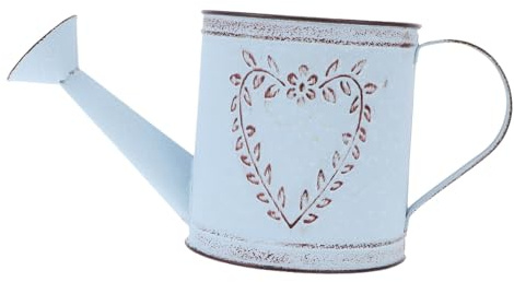 Gadpiparty Maceta Metálica Vintage Estilo Europeo Jarrón Decorativo y Regadera Decorativa para Interior y Exterior Diseño Rústico con Abertura Amplia para Uso y Decoración del Hogar