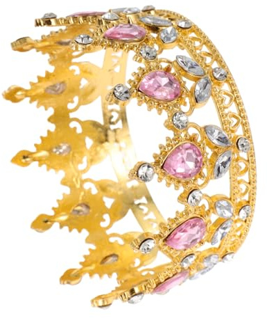 Yardwe Couronne De Mariée Ronde Accessoires De Coiffure Bijoux De Tête Scintillants Strass Pour Mariage Ornements De Tête