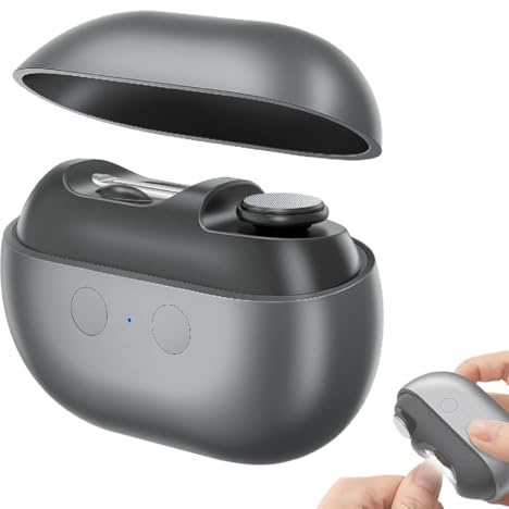 Coupe Ongle Électrique pour Pied - 3-en-1 Rechargeable USB avec Polisseur et Étui de Rangement, pour Soins des Personnes Âgées et À Aux Enfants (Gris)