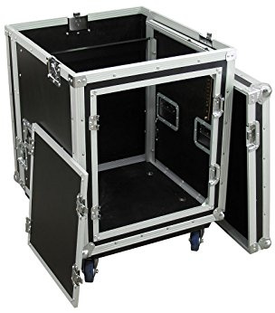 ROADINGER Spezial-Kombi-Case Profi, 8HE mit Rollen | Flightcase mit Rollen