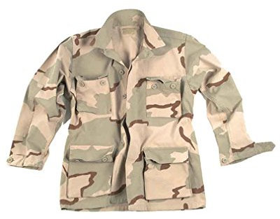 Mil-Tec Homme Us Type Bdu R/S Délavée Desert Veste, Noir, Taille unique EU