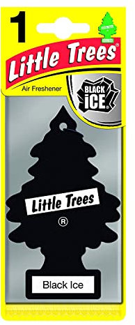 Little Trees Air Freshener Tree MTR0004B Black Ice Fragrance For Car Home Boat Caravan - 24 Pack