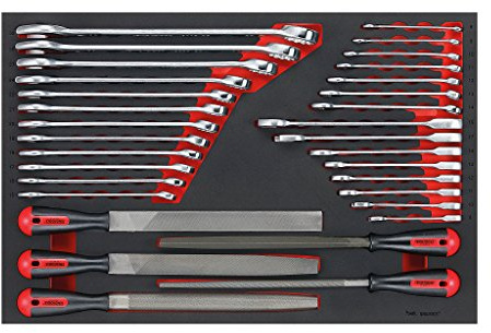 Teng Tools TTEX32 Spanner & File Set FOAM4X4 32 Pieces