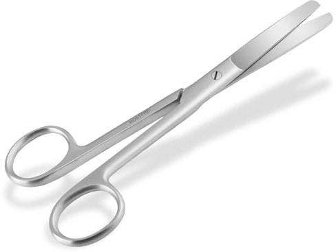 Papierschere Bastelschere Mehrzweckschere gerade abgerundete Schnittfläche | Schere Edelstahl Rostfrei für Basteln, Haushalt und Büro 14,5 cm