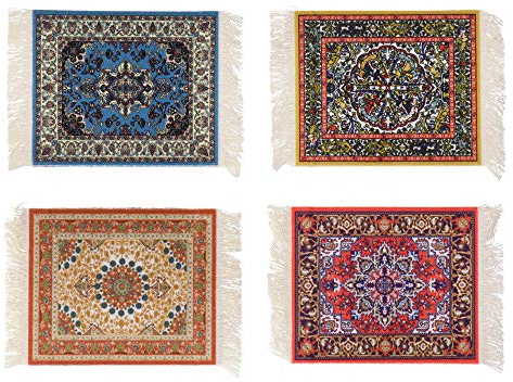 Orientteppich Untersetzer im 4er Set - Glasuntersetzer Bierdeckel Unterleger