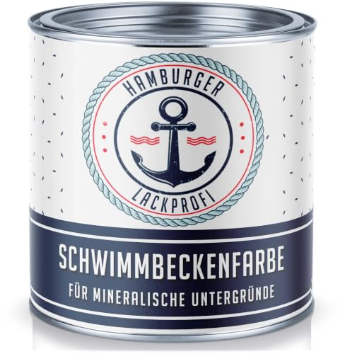 2-K Schwimmbeckenfarbe GLÄNZEND Steingrau RAL 7030 Grau für GFK Kunststoff Polyester SET 2k Poolfarbe Schwimmbadfarbe Schwimmbeckenbeschichtung Unterwasserfarbe // Hamburger Lack-Profi (1 L)