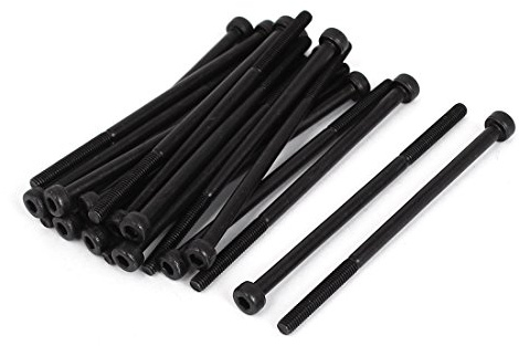 sourcing map 20 Stück M3x60mm Innensechskant Schraube Schwarz | Sockelkopf Machinen Zylinderkopfschrauben