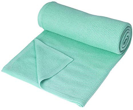 Nordville Wickeldecke Bamboo - Minze, Premium Qualität Erstlingsdecke, Hautfreundlich für Babys, Sommer Decke - Ultra Licht, Babyshower